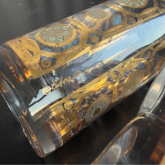 Vintage Culver Ltd. high ball glasses set of 3 signed - Picture 9 of 13